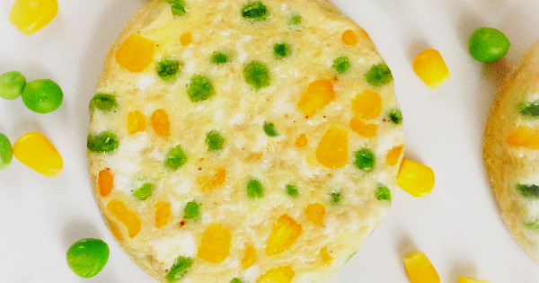 Steamed Egg with Sweetcorn & Peas