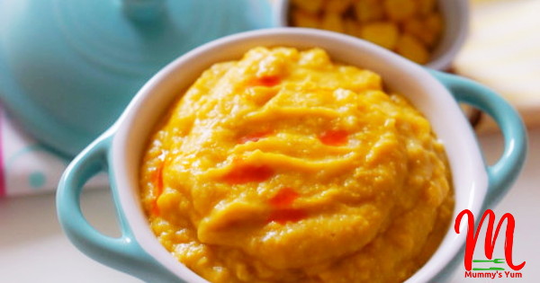 beans and sweetcorn puree